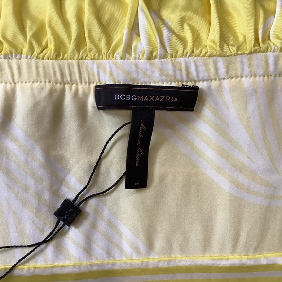 BCBG Maxazria Yellow Strapless Top NWOT Med - Picture 7 of 8